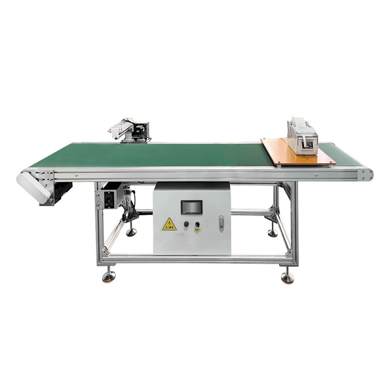 Semi-automatic bag on valve taping and rolling machin